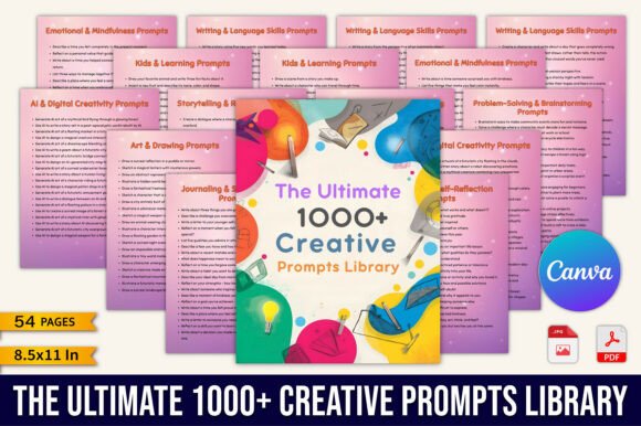 52 Week Mental Health Journal Prompts Graphic by designmela01 ...