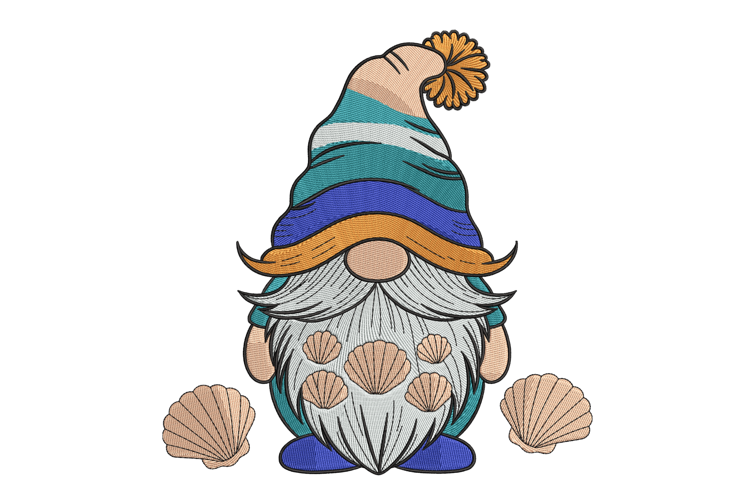 Beach Gnome with Seashells