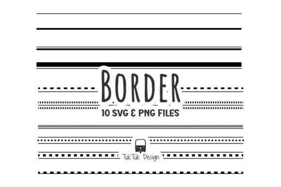 Border, Divider Pattern Line SVG & PNG Grafik Dekorative Elemente Von TukTuk Design