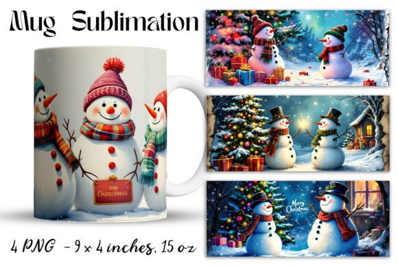 Christmas Mug Wrap Sublimation PNG