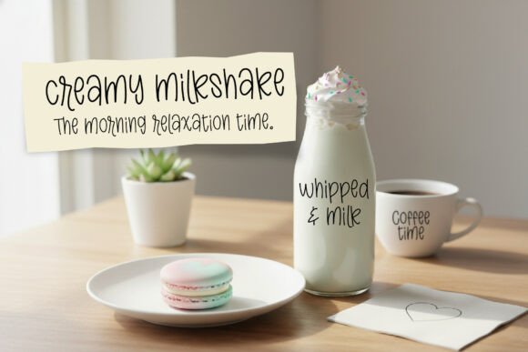 Creamy Milkshake Font - Preview 1