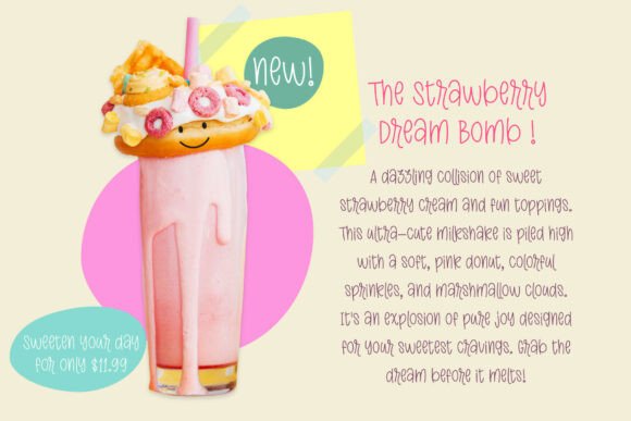 Creamy Milkshake Font - Preview 4