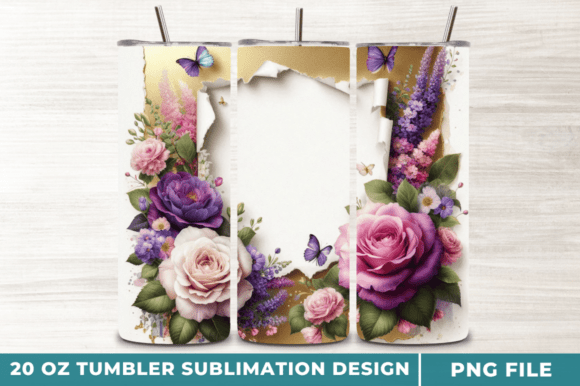 Custom Name Purple Rose Tumbler Wrap Png Graphics