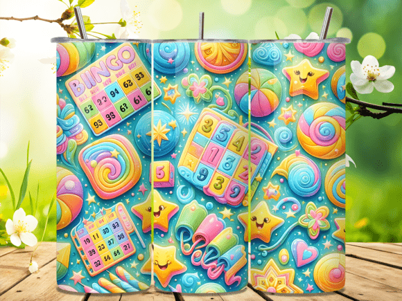 Cute Kawaii Bingo Game Candy Tumbler