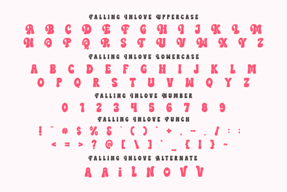 Falling Inlove Font - Preview 1