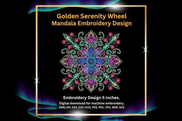 Golden Serenity Wheel – Mandala
