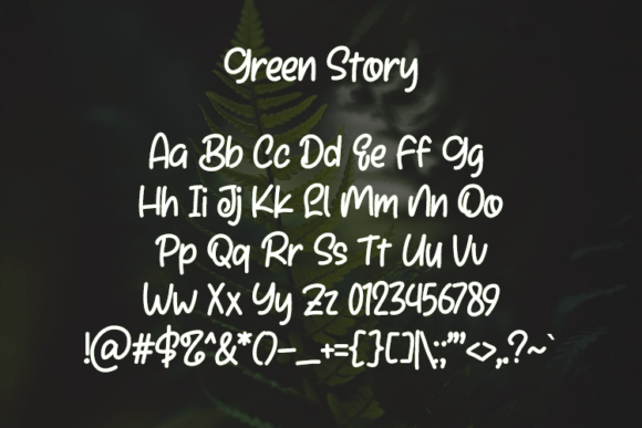 Green Story Font - Preview 1