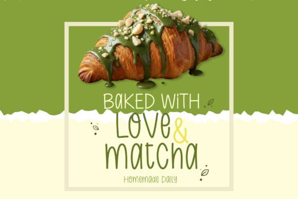 Matcha and Creams Font PNG with transparent background - Preview 1