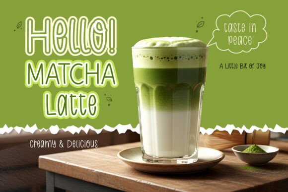 Matcha and Creams Font PNG with transparent background - Preview 2