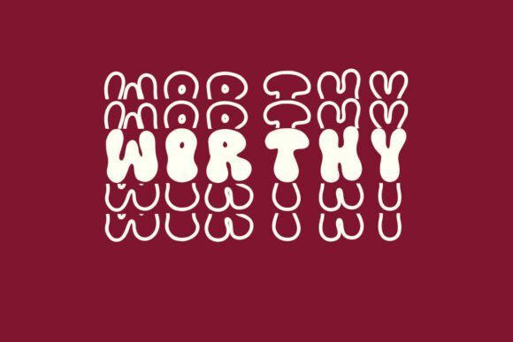 Meltipop Stacked Font PNG with transparent background - Preview 2