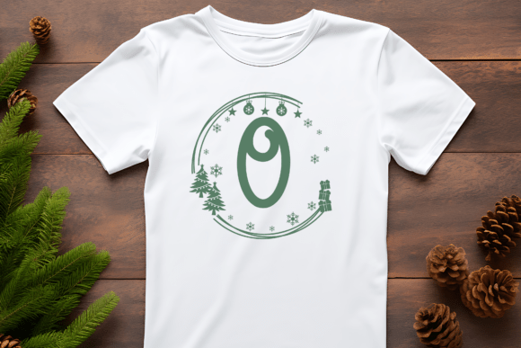 Merry Sparkle Monogram Font PNG with transparent background - Preview 2