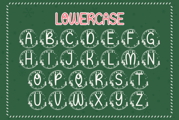 Merry Sparkle Monogram Font PNG with transparent background - Preview 5