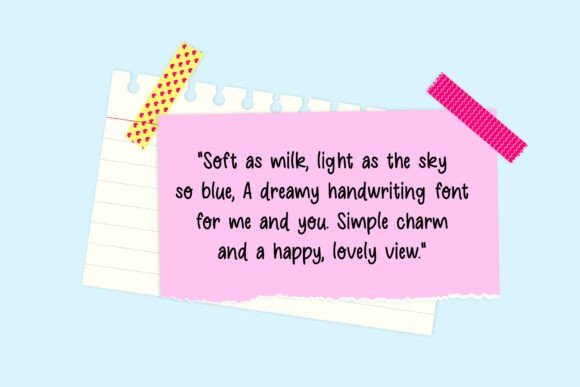 Milky Sky Font PNG with transparent background - Preview 5