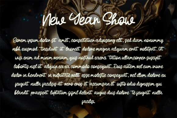 New Year Show Font PNG with transparent background - Preview 2