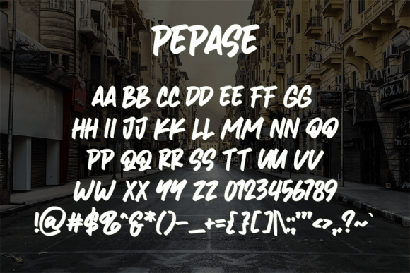 Pepase Font PNG with transparent background - Preview 1