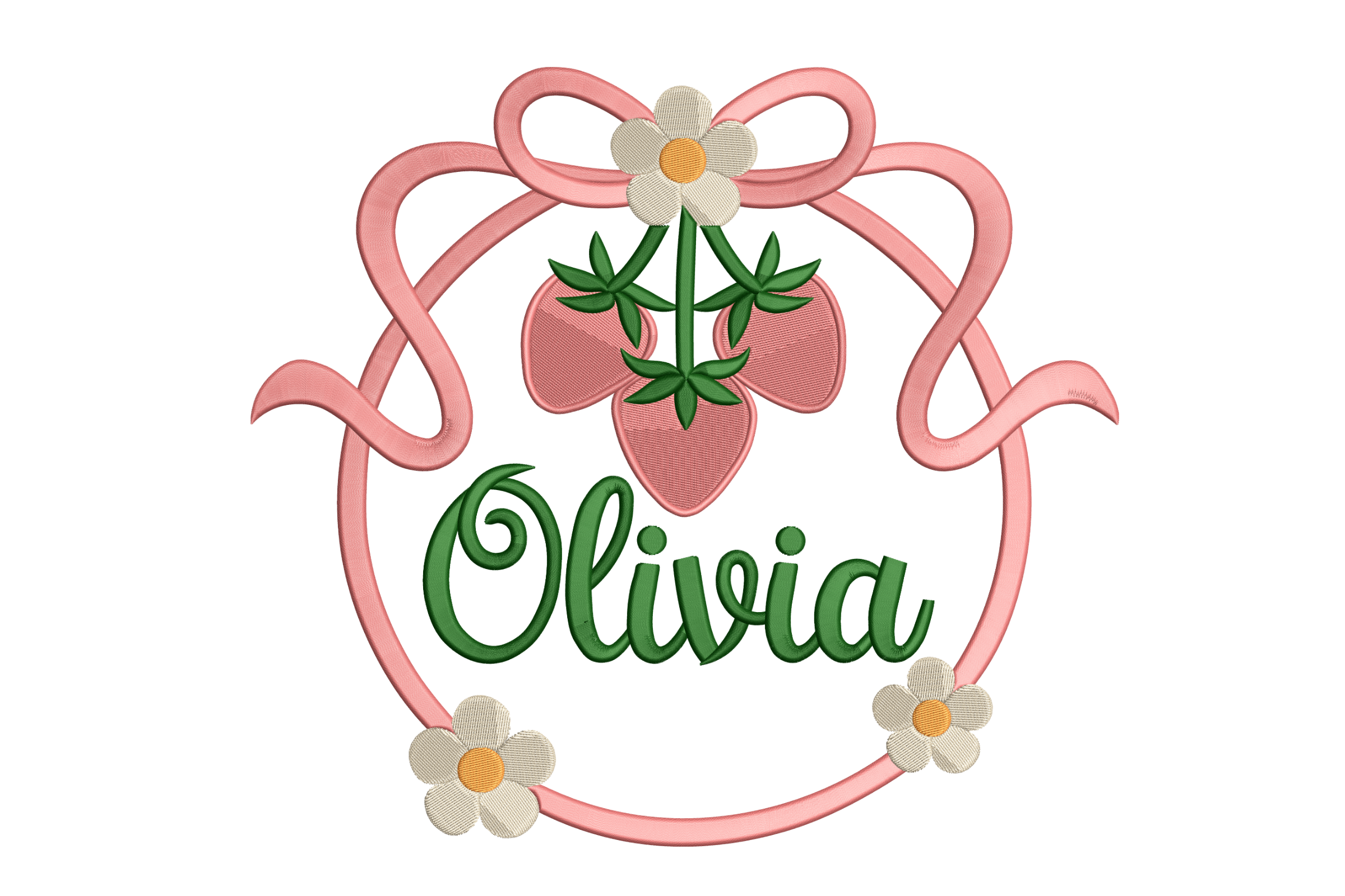 Personalized Strawberry Wreath