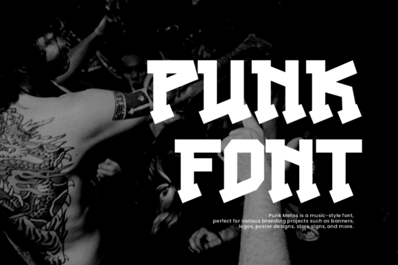 Punk Metos Font PNG with transparent background - Preview 1