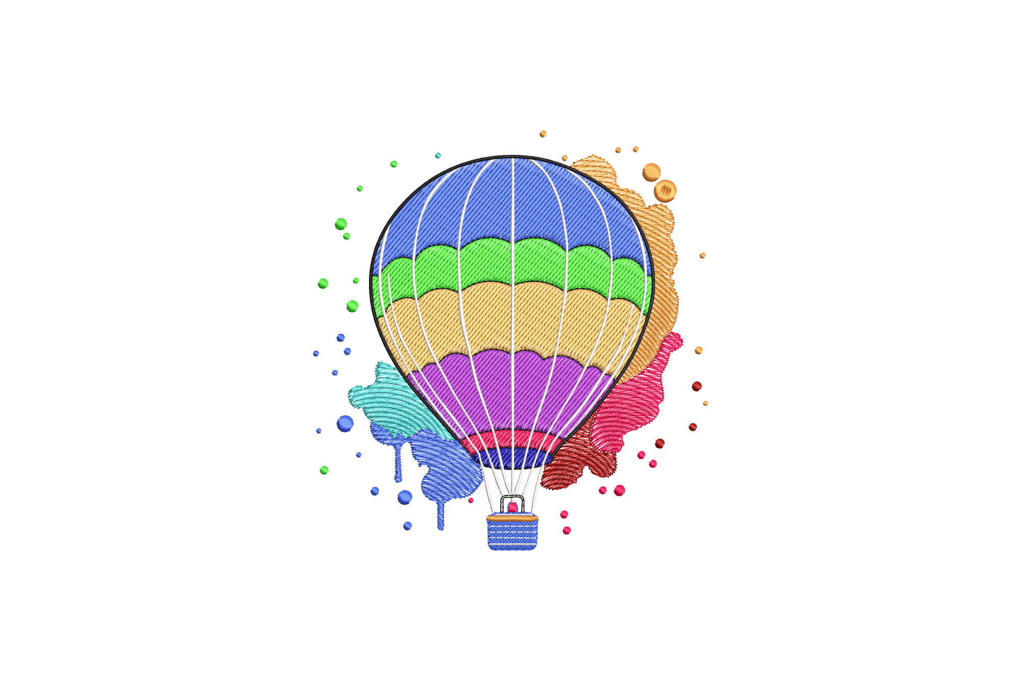 Rainbow Hot Air Balloon Splash