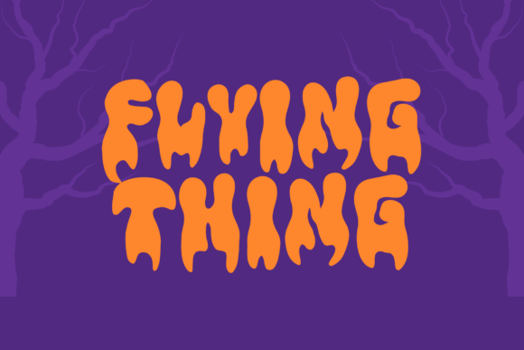 Retro Fluid Font PNG with transparent background - Preview 1