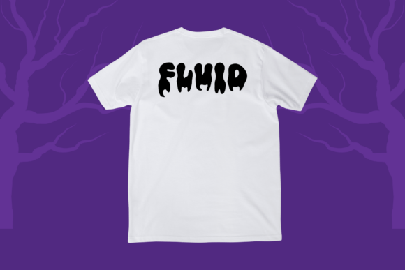 Retro Fluid Font PNG with transparent background - Preview 5