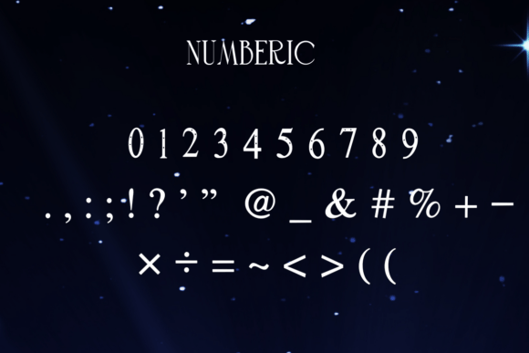 Romantic Moon Font PNG with transparent background - Preview 3