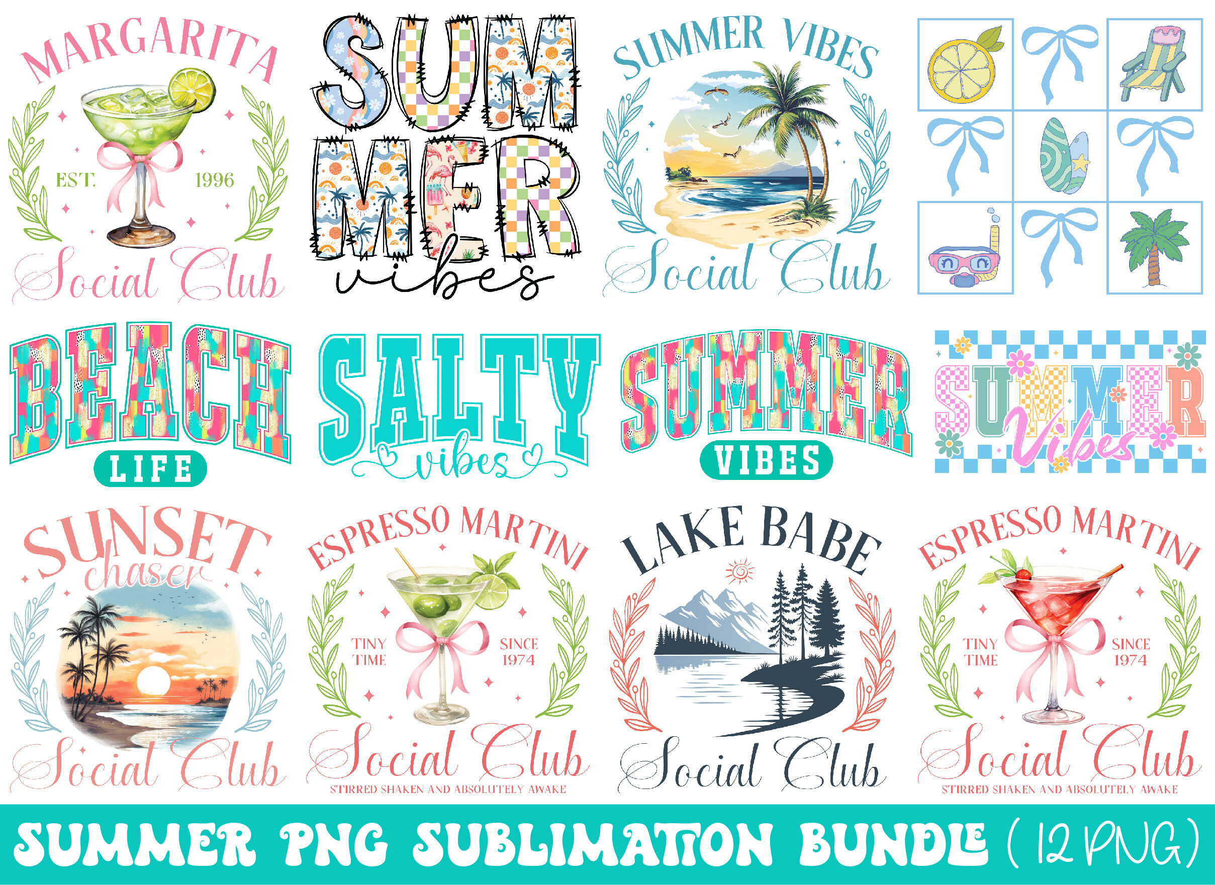 Summer PNG Sublimation Bundle Graphic by Meow Creation · Creative Fabrica