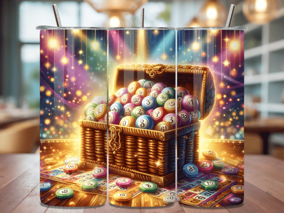 Treasure Chest Bingo Ball Game Tumbler