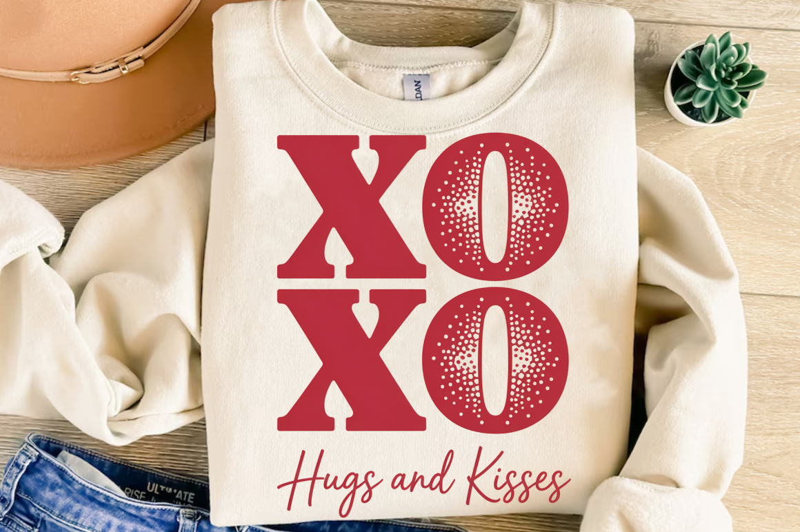 XOXO HUGS and Kisses Valentine's PNG Graphic by The Queen · Creative ...