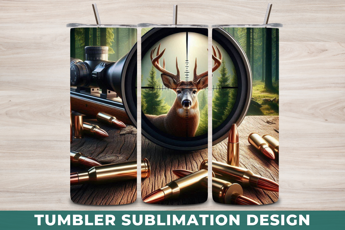 3D Deer Hunting Tumbler Wrap PNG Design Graphic by CraftLab Digital ...