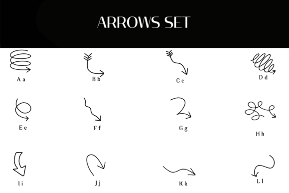 Arrows Set Font - Preview 1