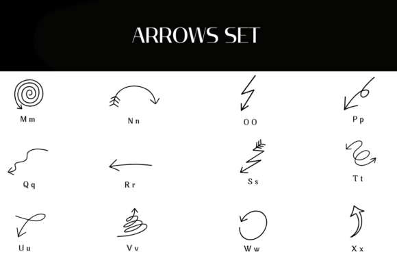 Arrows Set Font - Preview 2