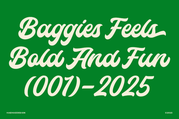 Baggies Font - Preview 1