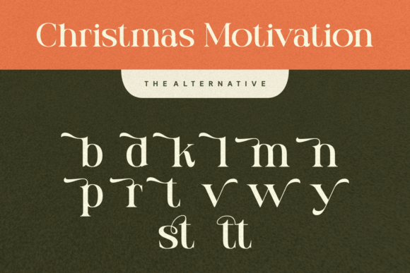 Christmas Motivation Font PNG with transparent background - Preview 6
