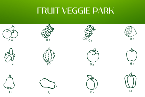 Fruit Veggie Park Font - Preview 1