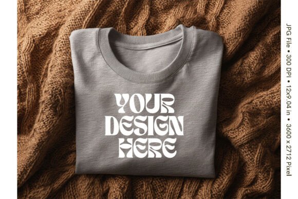 Gray T-shirt Mockup Blank Bella Canvas