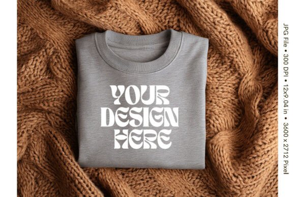 Gray T-shirt Mockup Blank Bella Canvas
