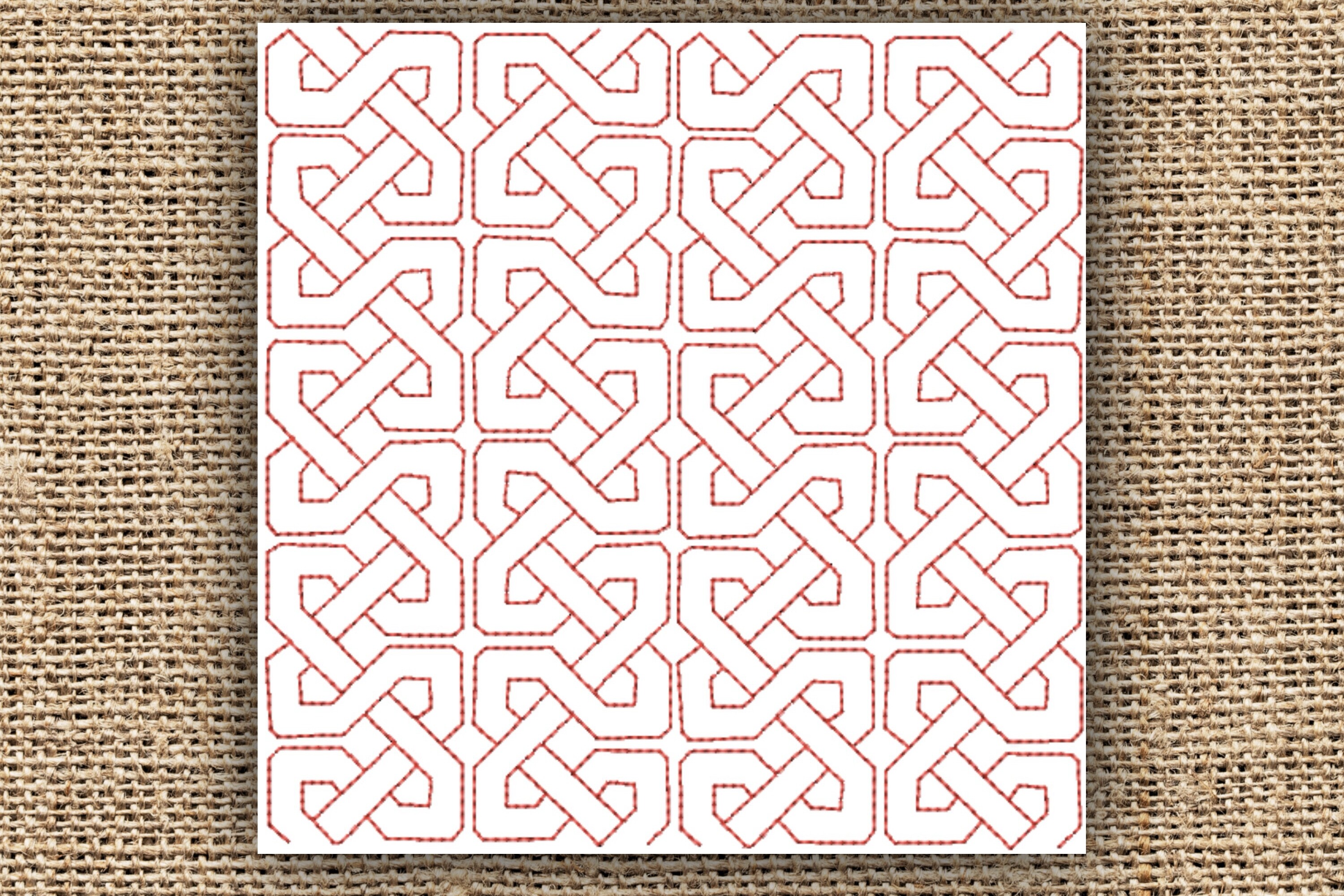 Interlocking Embroidery Design - 5 Sizes