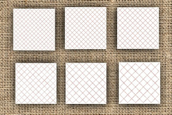 Intersecting Diagonal Lines- Six Sizes