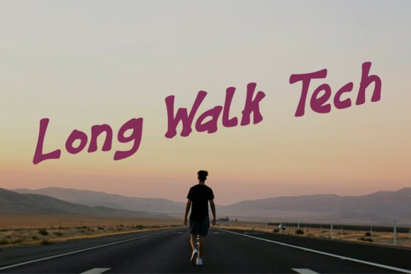 Long Walk Tech Font PNG with transparent background - Preview 3