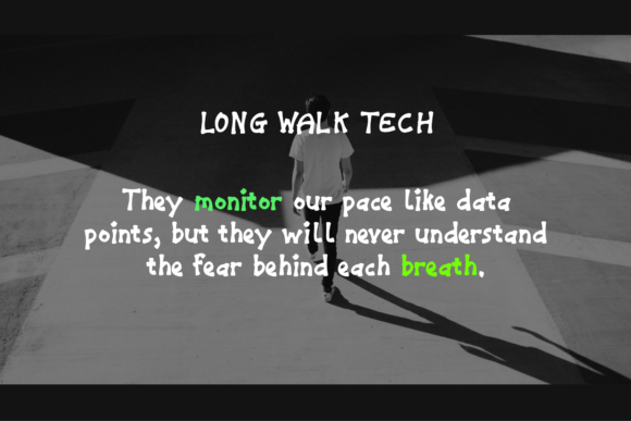 Long Walk Tech Font PNG with transparent background - Preview 5