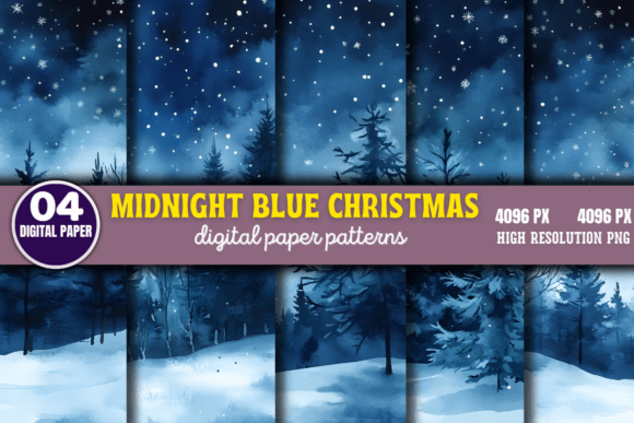 Midnight Blue Christmas Backgrounds 10