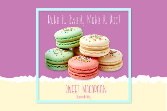 Rainbow Macaron Font PNG with transparent background - Preview 1