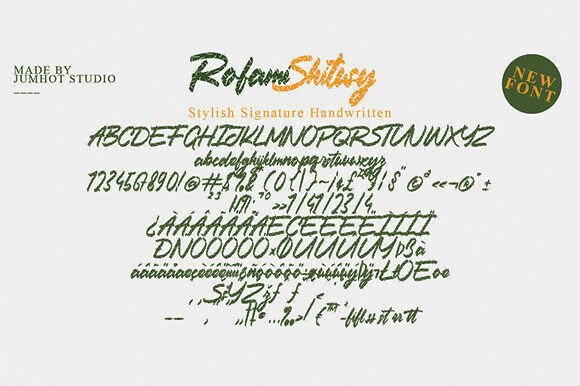 Rofamy Shitusi Font PNG with transparent background - Preview 4