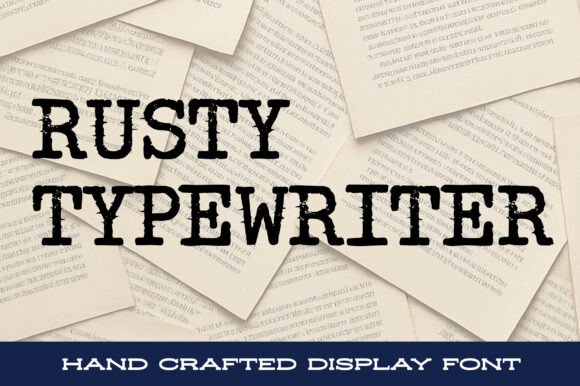 Rusty Typewriter Slab Serif Font By stompstock