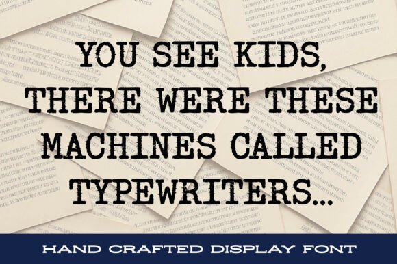 Rusty Typewriter Font PNG with transparent background - Preview 2