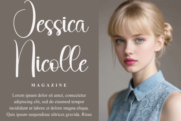 Samantha Vintage Font PNG with transparent background - Preview 1
