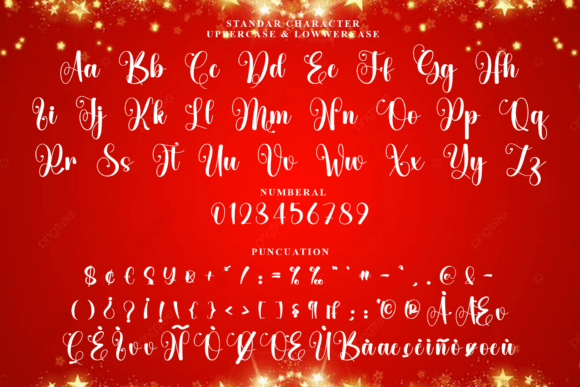 Shiny Christmas Font font preview - 6