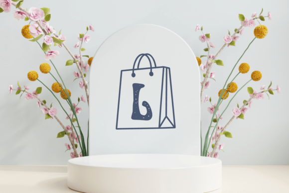 Shopping Bag Font PNG with transparent background - Preview 5
