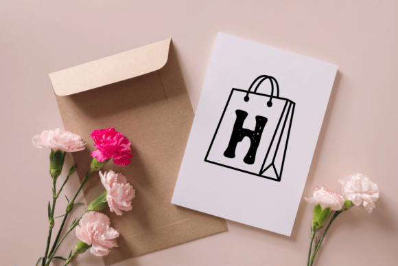 Shopping Bag Font PNG with transparent background - Preview 6