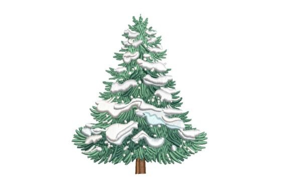 Snowy Pine Trees